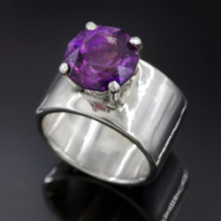 Amethyst-Silver-Ring